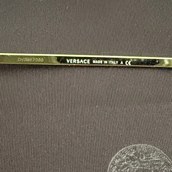 NWT - Versace Gold Frame Aviator Sunglasses with Purple-Rose Gradient Lenses - Picture 3 of 7